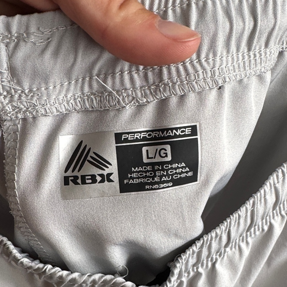 RBX Light Gray Men's Athletic Shorts - Picture 2 of 5